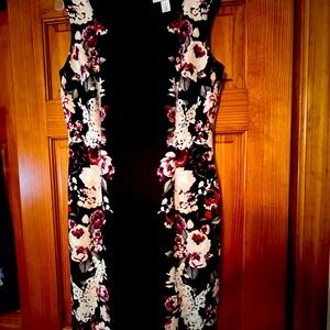 Black House White Market Black and Pink Floral Dress Size 8